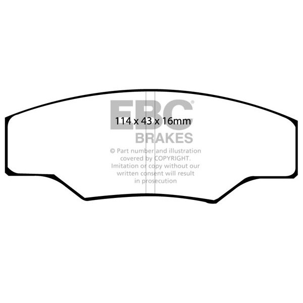 EBC Brakes Комплект накладки за високо натоварване