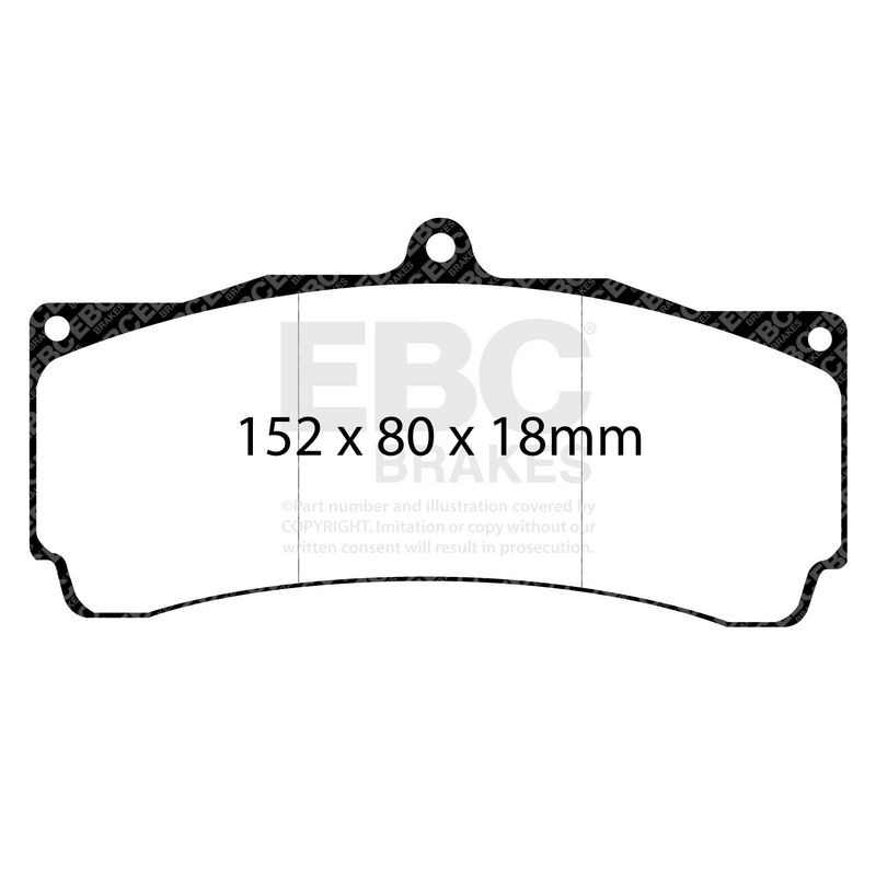 EBC Brakes Комплект накладки за високо натоварване