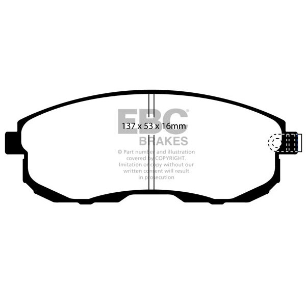 EBC Brakes Комплект накладки за високо натоварване