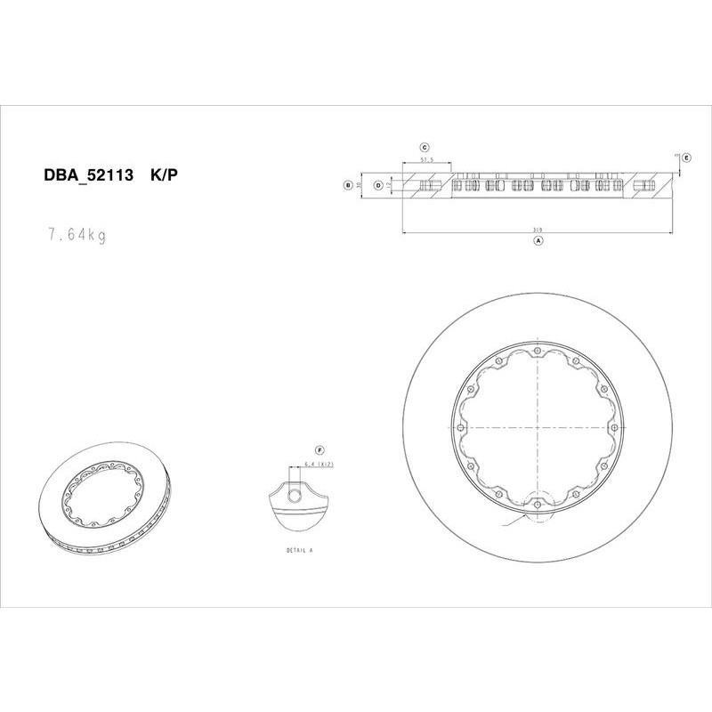 DBA Australia Спирачен диск за високо натоварване
