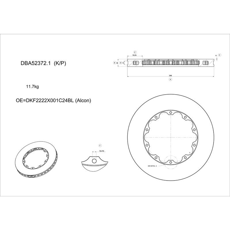 DBA Australia Спирачен диск за високо натоварване