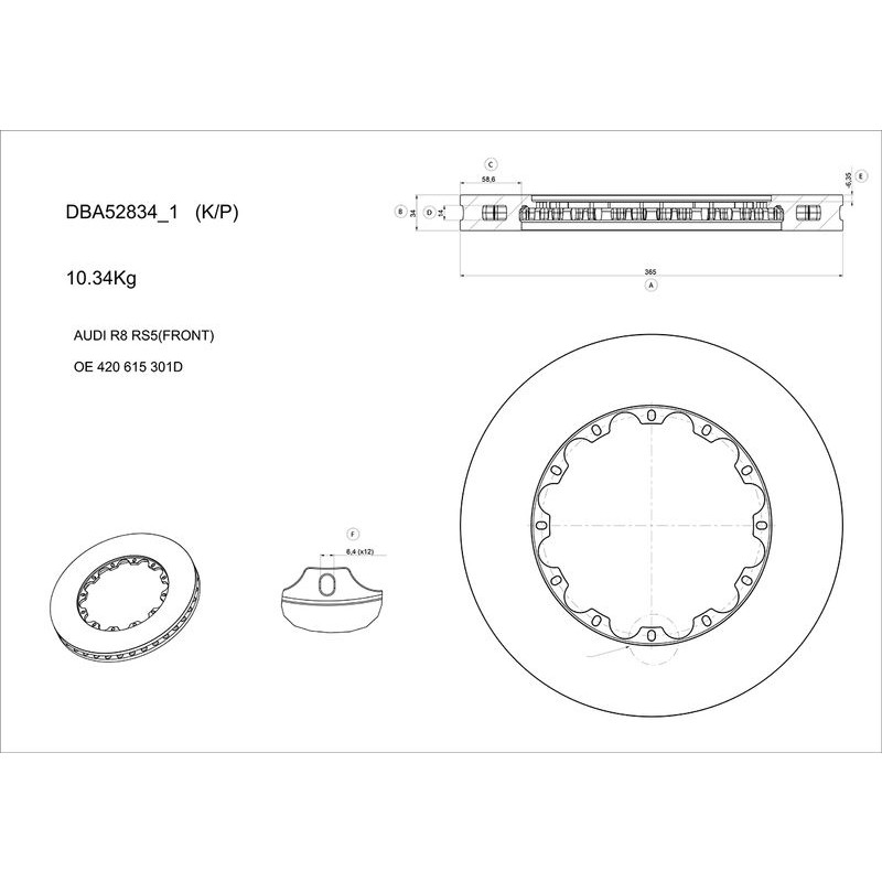DBA Australia Спирачен диск за високо натоварване