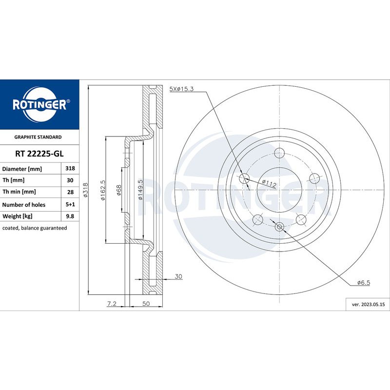 ROTINGER Спирачен диск