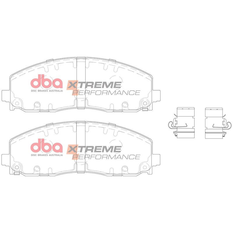 Снимка на Комплект накладки за високо натоварване DBA Australia DB15039SP за Jeep Grand Cherokee 4 (WK) 6.2 i V8 4x4 - 710 к.с. бензин