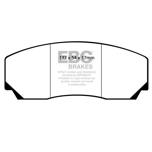 Снимка на Комплект накладки за високо натоварване EBC Brakes DP8002RP1 за Ford Fiesta 6 1.6 ST - 182 к.с. бензин