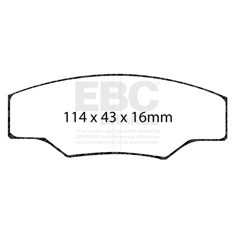 Снимка на Комплект накладки за високо натоварване EBC Brakes DP8003RPX за Mercedes S-class Saloon (w221) S 500 CGI 4-matic (221.094, 221.194) - 435 к.с. бензин