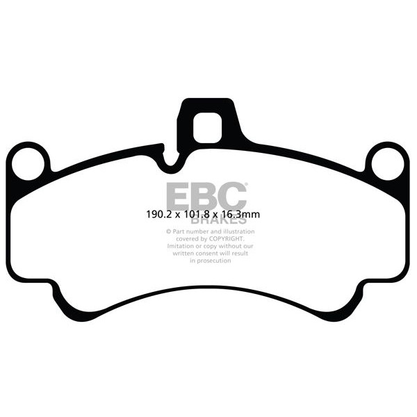 Снимка на Комплект накладки за високо натоварване EBC Brakes DP81516RPX за Porsche 911 (997) 3.8 Carrera 4S - 385 к.с. бензин