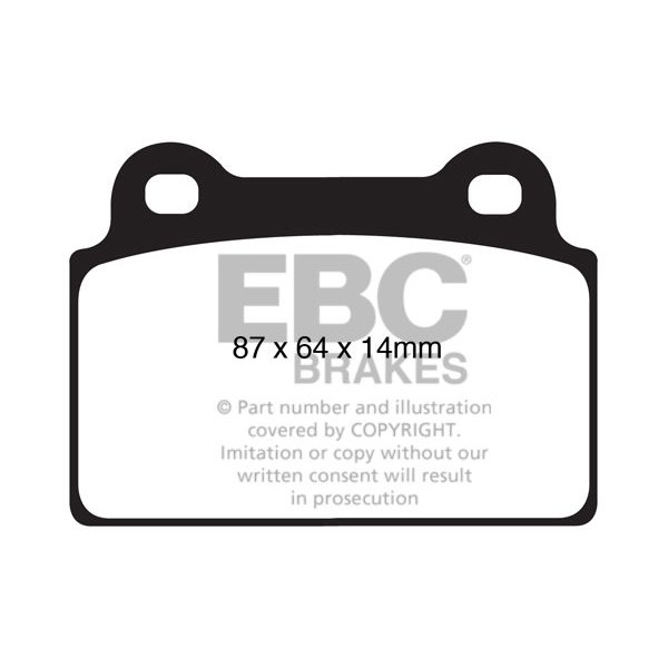 Снимка на Комплект накладки за високо натоварване EBC Brakes DP81985RP1 за Mitsubishi Lancer Saloon (CS A) 2.0 (CS9A) - 135 к.с. бензин