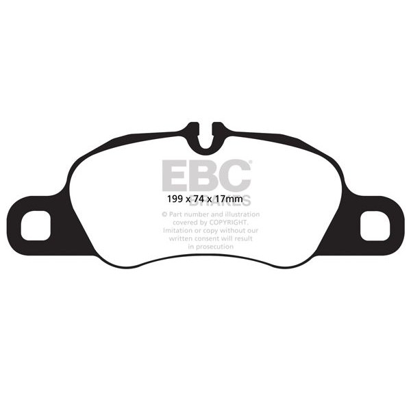 Снимка на Комплект накладки за високо натоварване EBC Brakes DP82057RP1 за Porsche Cayman (981) S 3.4 - 325 к.с. бензин