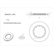 спирачен диск за високо натоварване DBA Australia DBA52372.1E Nissan GT-R (R35) V6