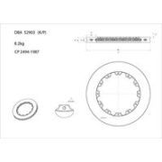 спирачен диск за високо натоварване DBA Australia DBA52903BLKRS