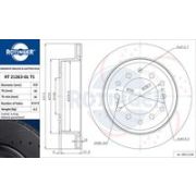 спирачен диск ROTINGER GRAPHITE DRILLED & SLOTTED PLUS RT 21263-GL T5 Toyota Land Cruiser 150 (J15) 2.8 D-4D (GDJ150, GDJ155)