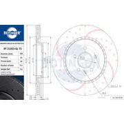 спирачен диск ROTINGER GRAPHITE DRILLED & SLOTTED PLUS RT 21355-GL T5 Audi A4 Avant (8W5, B9) 30 TDI