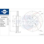 спирачен диск ROTINGER GRAPHITE DRILLED & SLOTTED PLUS RT 2770-GL T5 Citroen Berlingo 1 BOX M 1.6 HDI 92