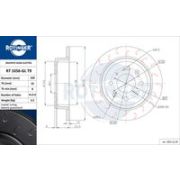 спирачен диск ROTINGER GRAPHITE HOOK SLOTTED RT 1056-GL T9 Rover 200 (RF) 211