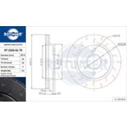 спирачен диск ROTINGER GRAPHITE HOOK SLOTTED RT 2326-GL T9 Ford Mondeo 2 (BAP) 1.6 i