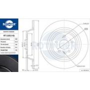 спирачен диск ROTINGER GRAPHITE LINE RT 11011-GL Ford Kuga 2 (dm2) 1.5 EcoBoost E85