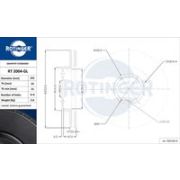 спирачен диск ROTINGER GRAPHITE LINE RT 2004-GL Toyota Camry (V2) 2.0 (SV21_, SV21)