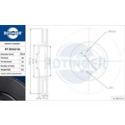 спирачен диск ROTINGER GRAPHITE LINE RT 20162-GL Saab 9-3x Estate 2.0 T16 XWD