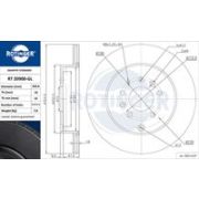 спирачен диск ROTINGER GRAPHITE LINE RT 20900-GL Mazda CX-9 3.5 AWD