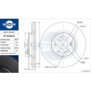 спирачен диск ROTINGER GRAPHITE LINE RT 21536-GL Honda Civic 10 Saloon (FC) 1.6 i-DTEC (FC8)