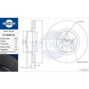 спирачен диск ROTINGER GRAPHITE LINE RT 2244HP-GL Toyota GT 86 Coupe (ZN6) 2.0 (ZN6AC_, ZN6BC_, ZN6K)