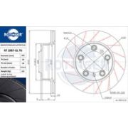 спирачен диск ROTINGER GRAPHITE REGULAR SLOTTED PLUS RT 2887-GL T6 Porsche Boxster (986) 2.5