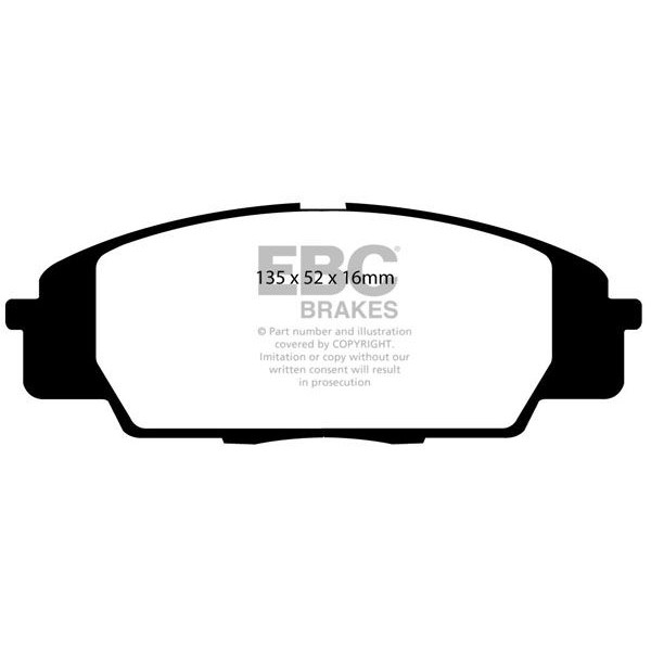 Снимка на Спортни performance накладки EBC Brakes DP81254RPX за Honda Civic 8 Hatchback (FN,FK) Type R (FN2) - 201 к.с. бензин