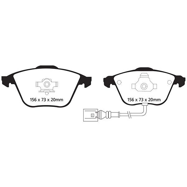 Снимка на Спортни performance накладки EBC Brakes DP81594RPX за VW Passat CC (357) 2.0 TDI 4motion - 170 к.с. дизел