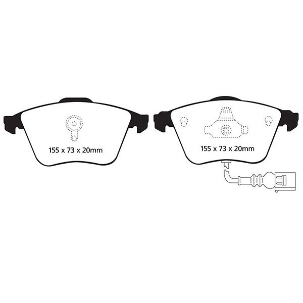 Снимка на Спортни performance накладки EBC Brakes DP81946RP1 за Audi A3 (8P1) S3 quattro - 265 к.с. бензин