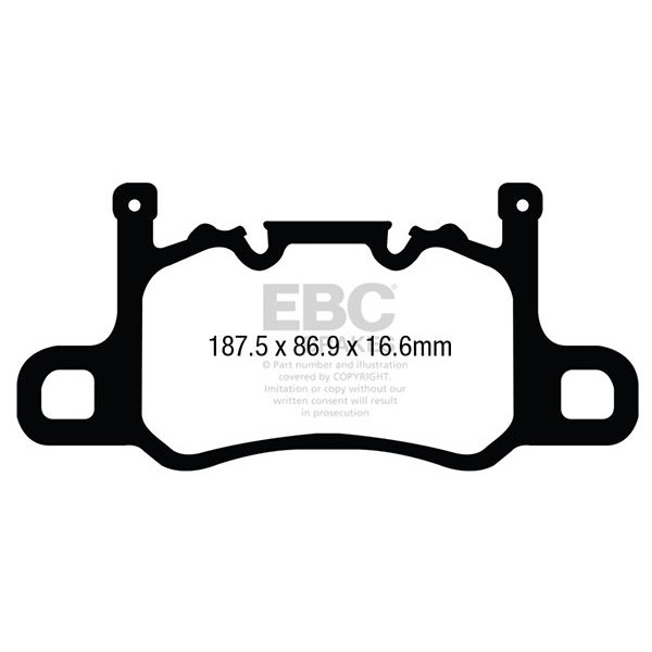 Снимка на Спортни performance накладки EBC Brakes DP82207RPX за Porsche Cayman 718 (982) 4.0 GT4 RS (982850, 982851) - 500 к.с. бензин