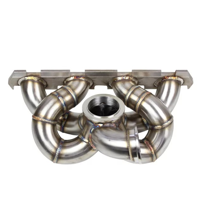 Снимка на 2.0 TFSI EA113 - V-band turbo manifold stainless steel 3 mm - Garrett Pulsar G25 G30 G35 - Tial MVR44 Boost Parts BP-20-1029
