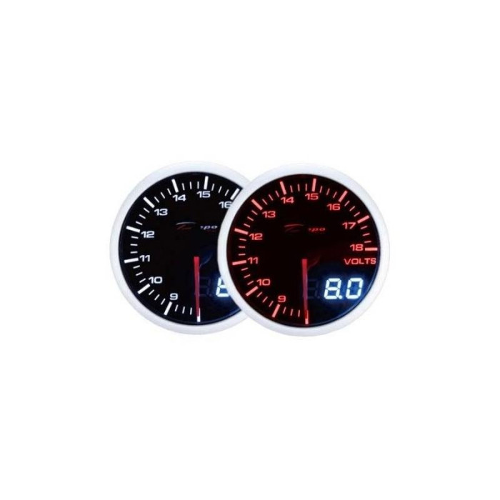 Снимка на Depo Racing digital+analog battery voltage gauge 52mm WA5291BLED Depo Racing WA5291BLED. 