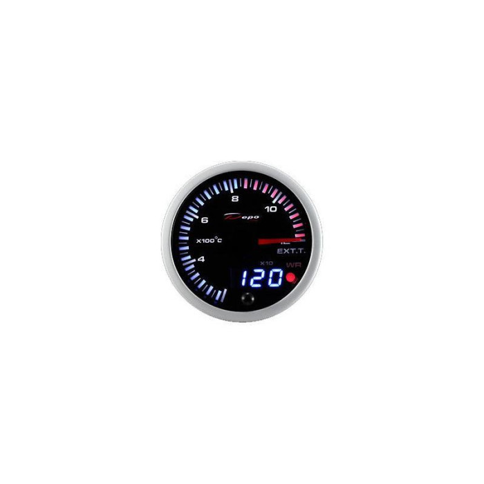 Снимка на Depo Racing digital+analog exhaust gas temperature (EGT) gauge 52mm  Depo Racing SLD5257B