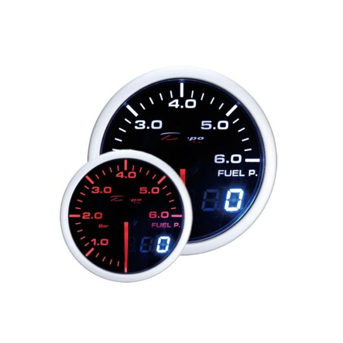 Снимка на Depo Racing digital+analog fuel pressure gauge 52mm WA5267BLED Depo Racing WA5267BLED. 