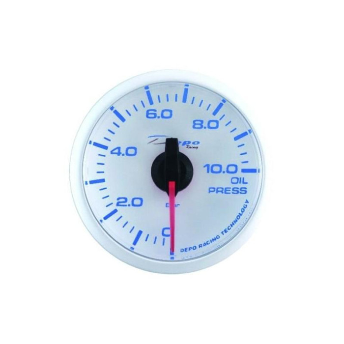 Снимка на Depo Racing digital 52mm oil pressure gauge 10 bar WBL5227W Depo Racing WBL5227W. 