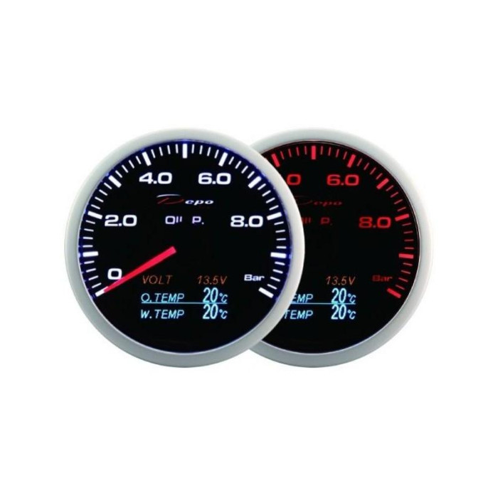 Снимка на Depo Racing digital 60mm oil pressure gauge 4in1  Depo Racing WA60274B
